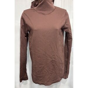 Athleta Certified Workout Slim Fit Hoodie w Neck Gaiter S Purple Dark Plum